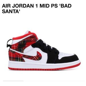 AIR JORDAN 1 MID PS 'BAD SANTA'